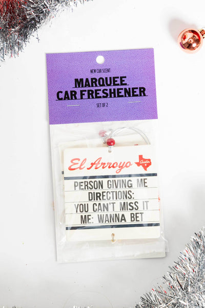 Marquee Car Freshener (2 Pack) - Wanna Bet