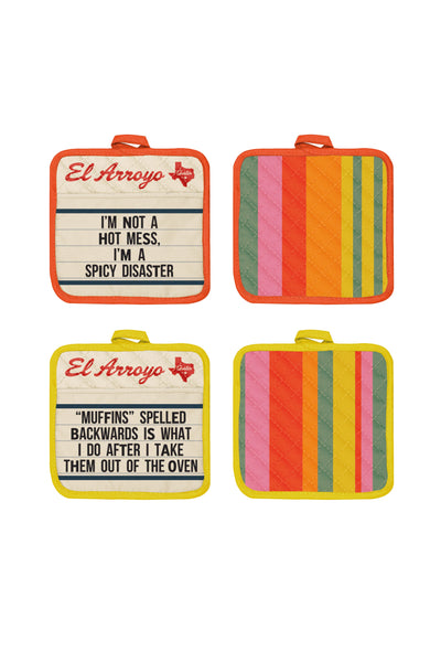 Marquee Pot Holders (Set of 2) - Spicy Disaster
