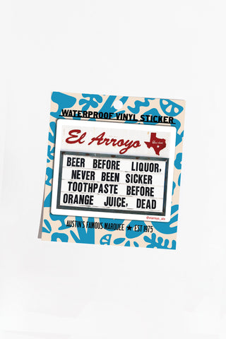 Beer Before Liquor - Sticker